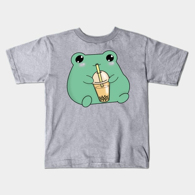 Boba Froggy Kids T-Shirt by PrincessFroggy Designs